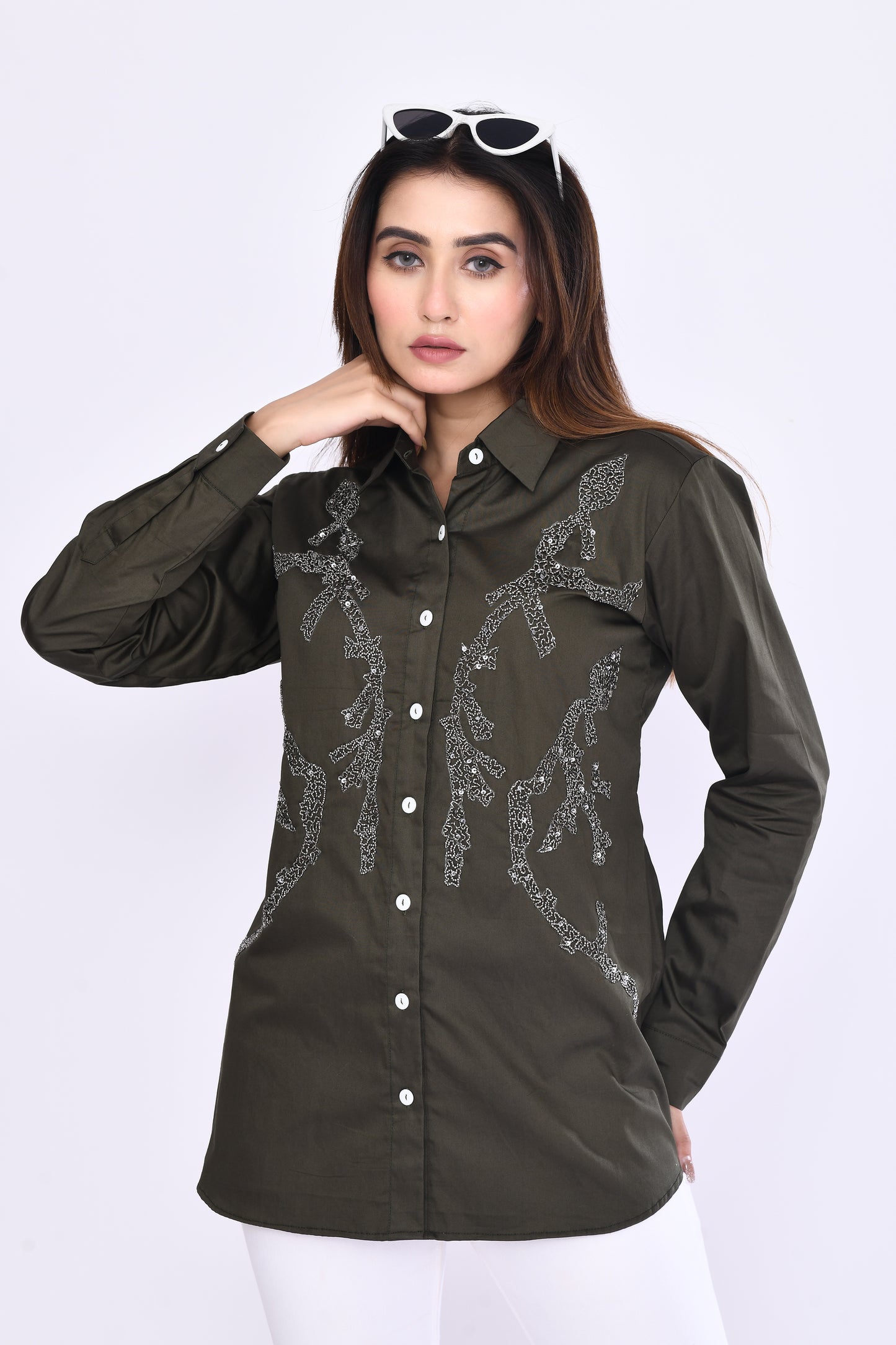 Symmetry Artisan Shirt in Olive