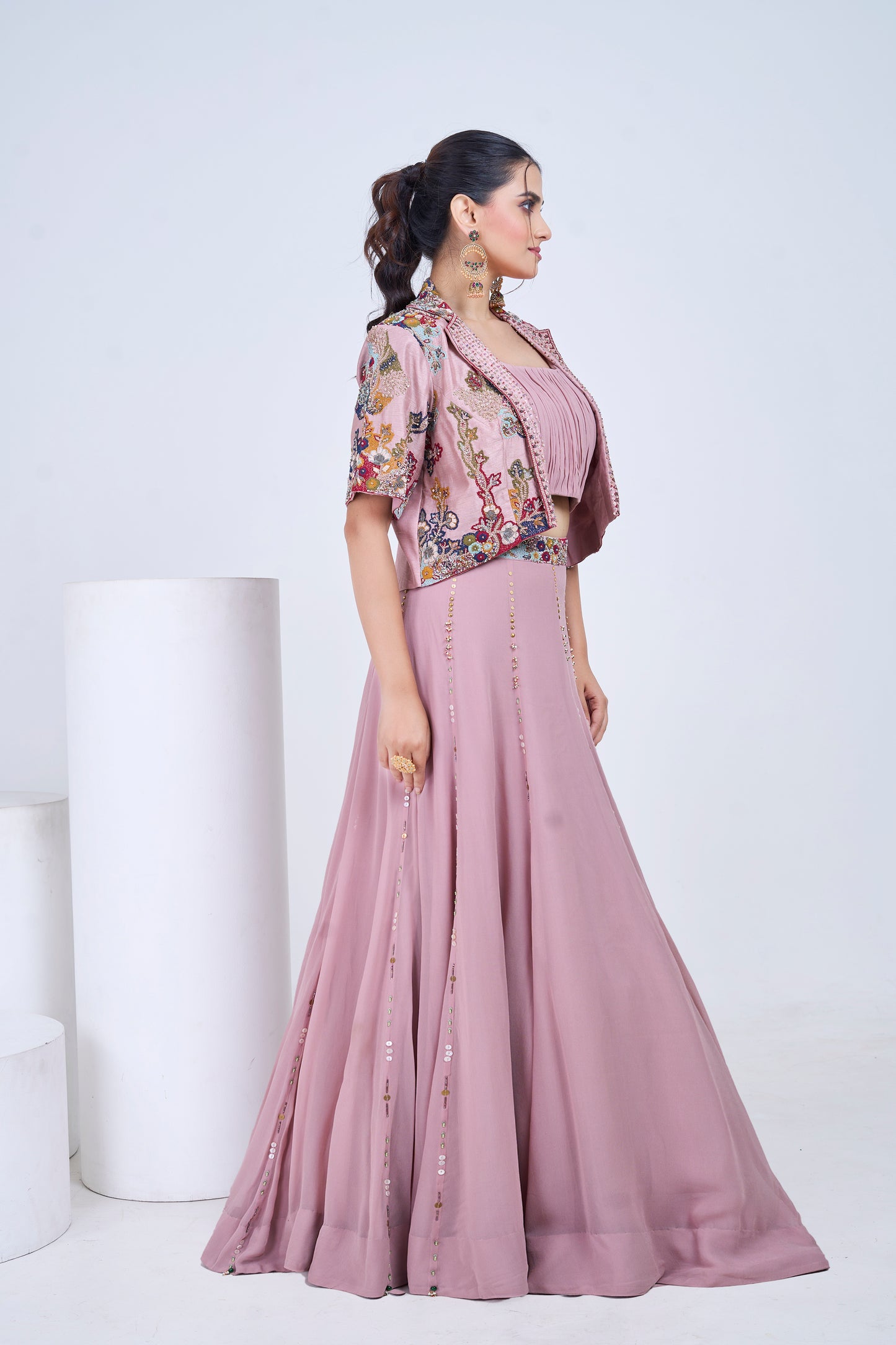 Dusky Dahlia Lehenga Set