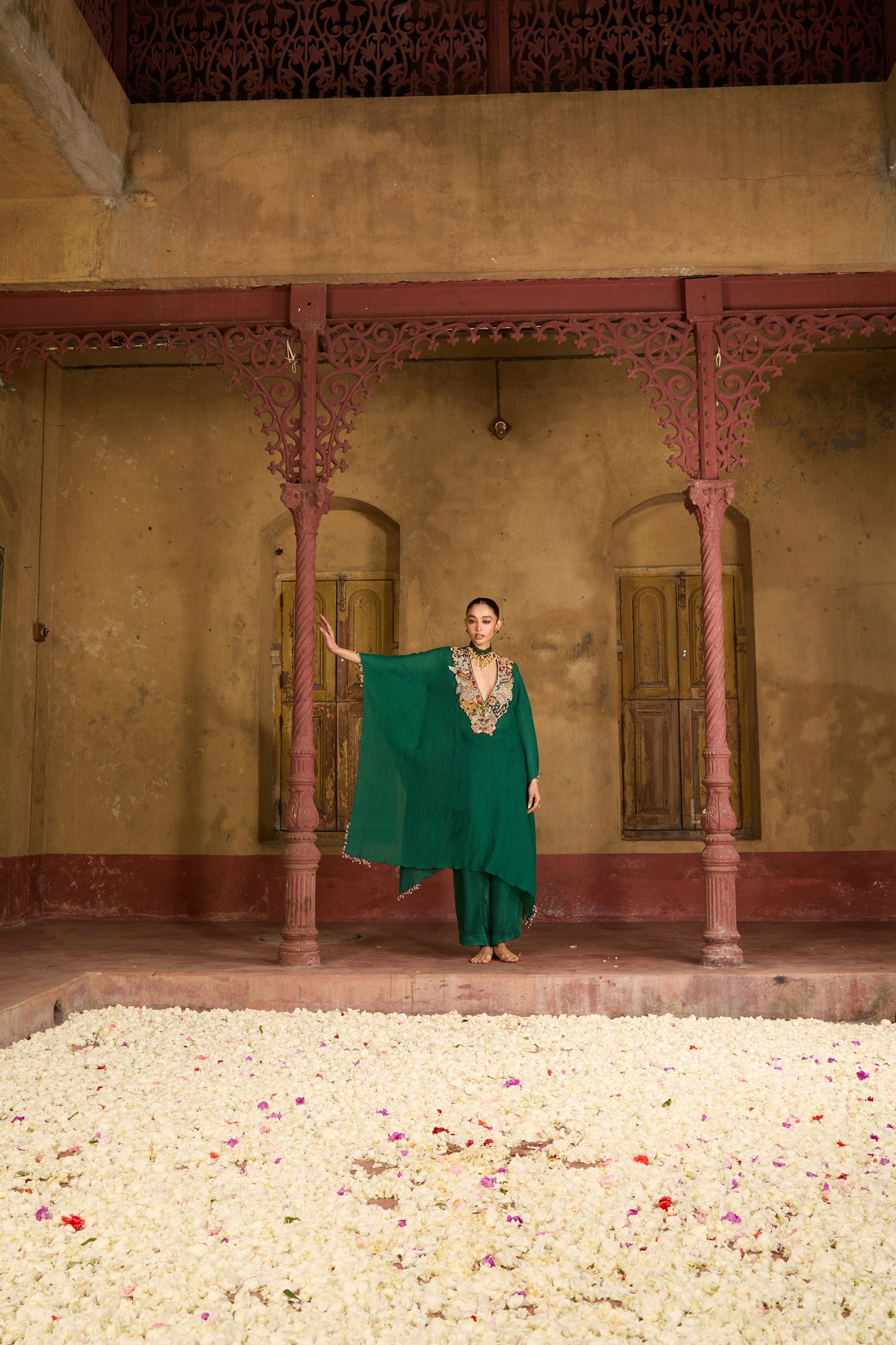 Raas Gulnaar Kaftan in Emerald
