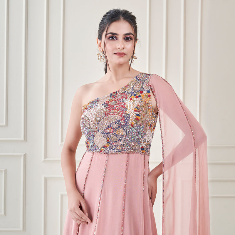 Burn Orange Ember Gown